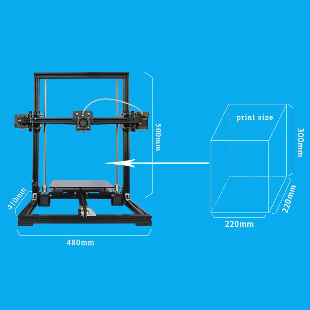 Настольный 3d принтер набор TRONXY X3 DIY автоматическое выравнивание большой размер печати 220*220*300 мм с ЖК-экраном 8 Гб карта памяти