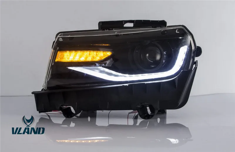 VLAND Factory для автомобильных аксессуаров, головной светильник Camaro-, головной светильник, указатель поворота, светодиодный, последовательный индикатор+ Дневной светильник