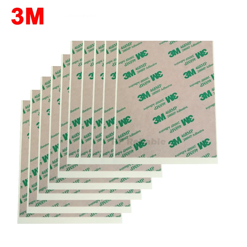 

20 sheets Original 3M 468 mp (10cm*12cm) Double Adhesive Sticker for HSE Plastic Metal, Electronic Control Panel Parts Screen