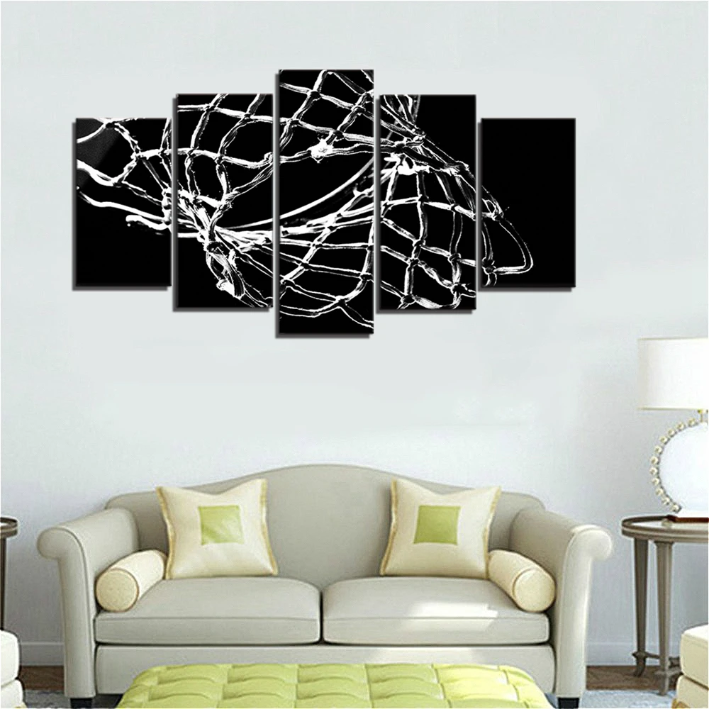 

Black and White Basketball Net Sport Wall Art Poster and Print Modular Canvas Painting for Living Room Wall Decor Drop Shipping