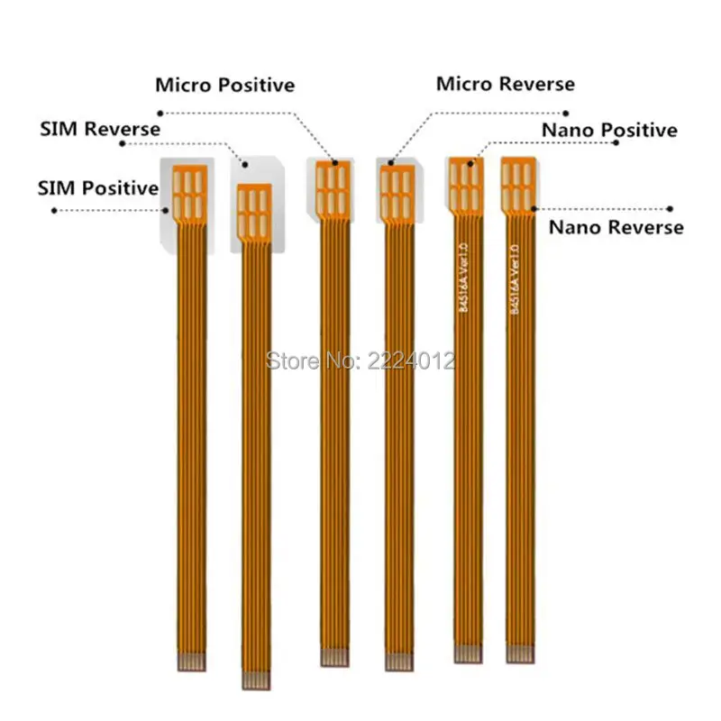 

SIM Card extension converter to 3FF micro 2FF standard 4FF Nano sim card Soft Flex FPC Cable Extender 126mm adapter converter