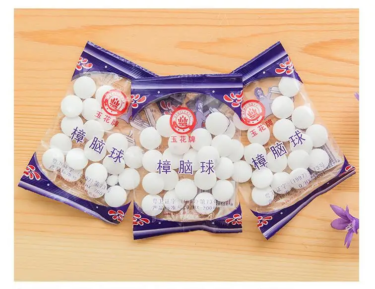 

1pcs Bag Natural Mothballs Mouldproof Camphor Ball Summer Wardrobe Shoe Odor Removal Insect-resistant Moth-proofing