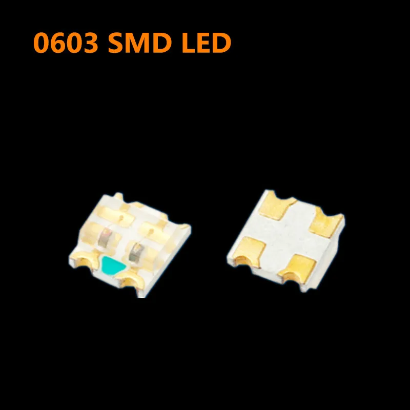 100 Pz 0603 Rgb Smd Led Montaggio Superficiale 0606 Chip Smd Smt Led Lamp Emitting Diode Anodo Tricolore Comune Led Rosso Verde Blu