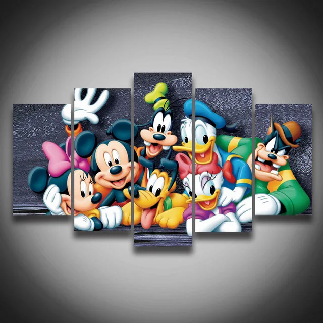5 piece canvas art Oil Canvas Painting Cuadros Donald