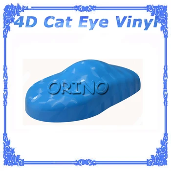 

Size 1.52x30m/Roll Blue 4D Cat Eye Film Car Styling Waterproof Motorcycle Car Sticker Vinyl Wrapping Film Car Color Change Film
