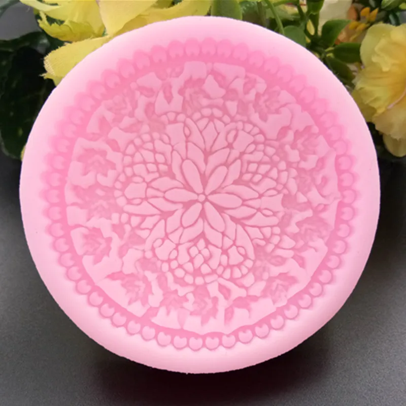 

Luyou 1PCS Flower Line Grain Forms Silicone Cake Texture Mat Sugarcraft Fondant Mould Lace Border Mat Mold FM1496