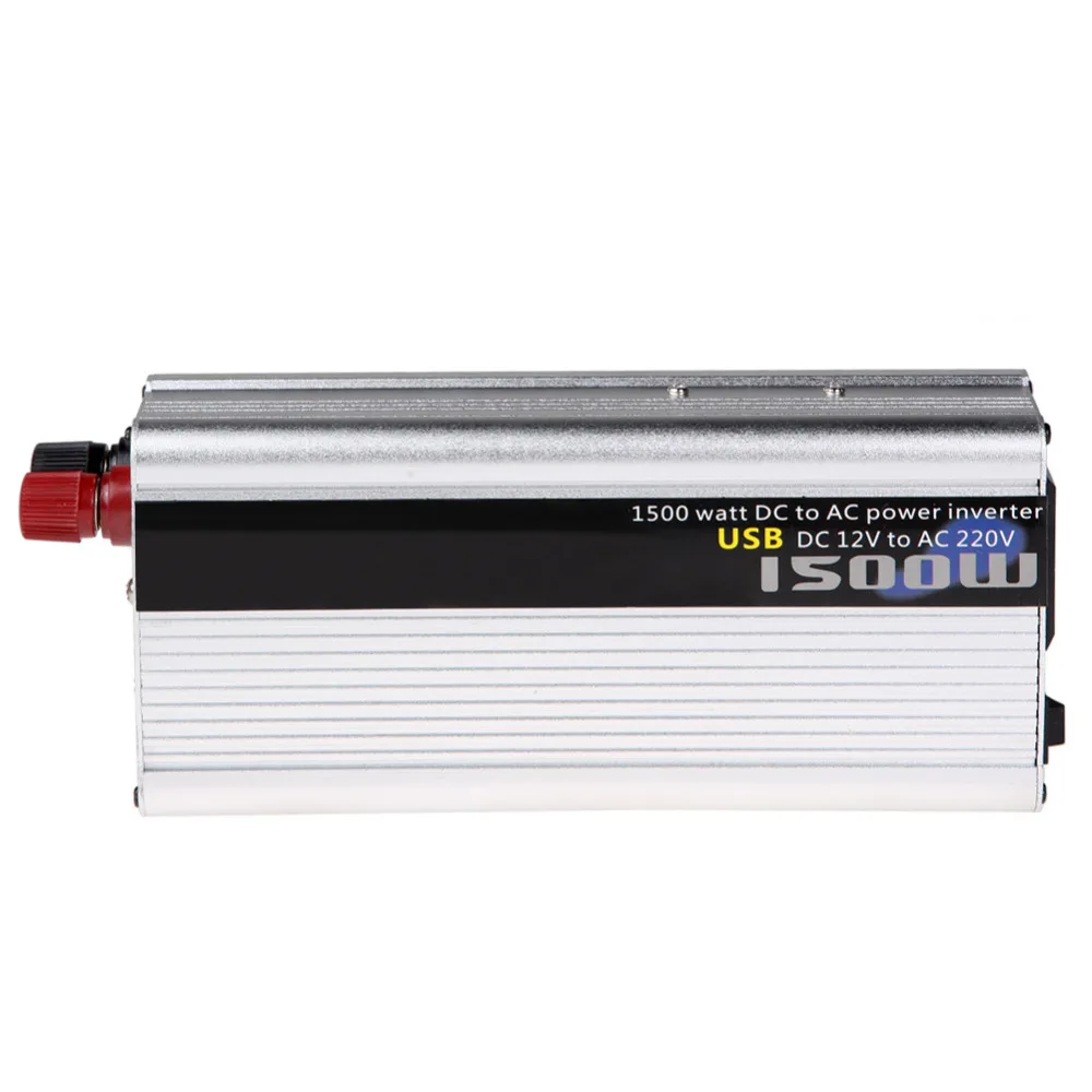 

1500W Watt DC 12V to AC 220V Car Power Inverter USB Modified Power Charger Converter Adapter DC 12 to AC 220 Modified Sine Wave