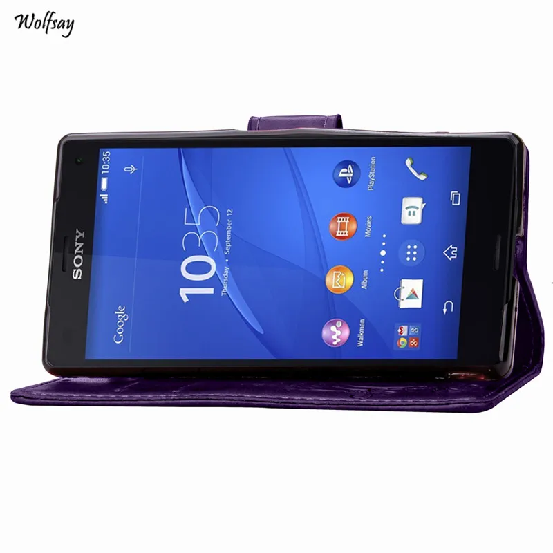 Чехол Кошелек Wolfsay для Sony Xperia Z3 Compact чехол книжка из искусственной кожи Mini D5803