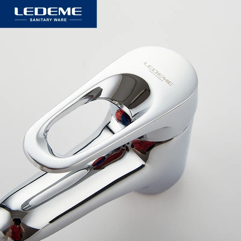 Günstig LEDEME Becken Armaturen Basin Wasserhahn Mischbatterie Finish Messing Schiff Stilvolle Waschbecken Wasser Chrom Moderne Wasserfall Armaturen L1013