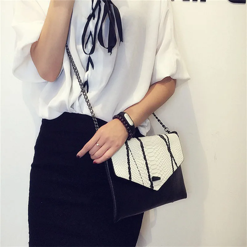 

Hand Bag Female Clutch Bag 2018 New High-end Crocodile Pattern Leather Shoulder Leather Handbag Envelope Bag Clutch