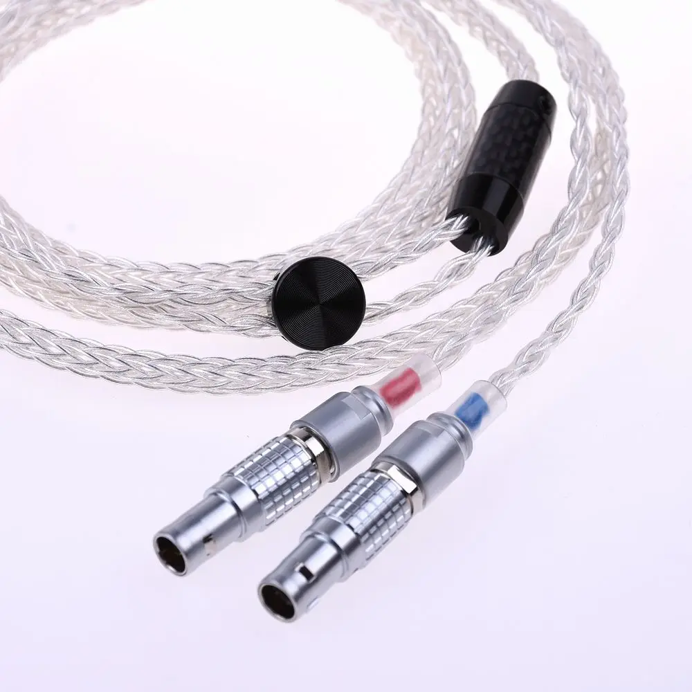 Hi-end 16 ядер 5N Pcocc посеребренный кабель для обновления наушников для фокусных Utopia ультра наушников - Цвет: Silver Plated 1.2M