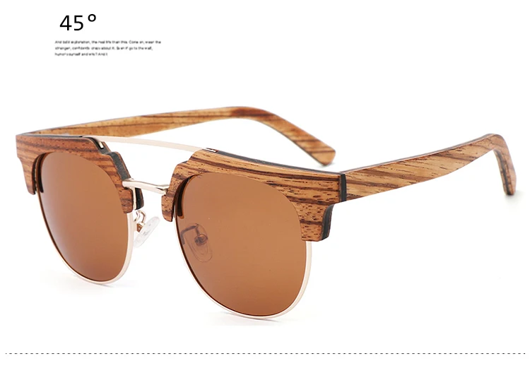 Стиль Солнцезащитные очки Ретро бамбуковая деревянная рамка модный металл мужские и женские солнцезащитные очки индивидуальность trendPolarizedSunglasses