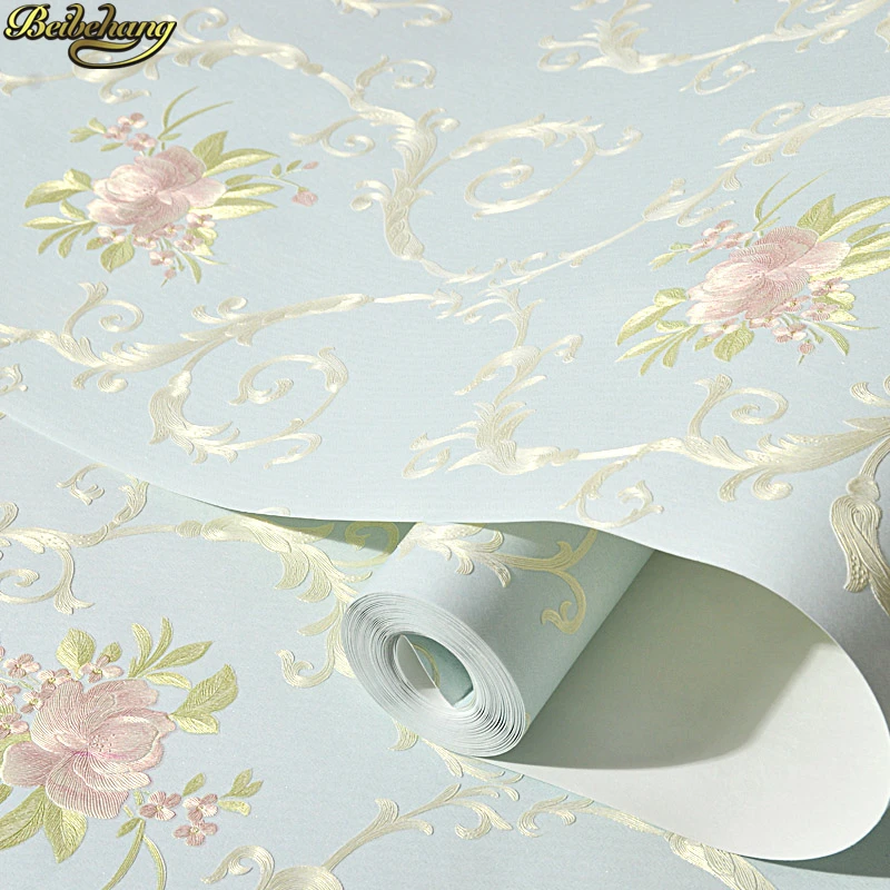 beibehang European self-adhesive non-woven wallpaper 3d three-dimensional garden flower warm bedroom living room wall paper beibehang European self-adhesive non-woven wallpaper 3d three-dimensional garden flower warm bedroom living room wall paper