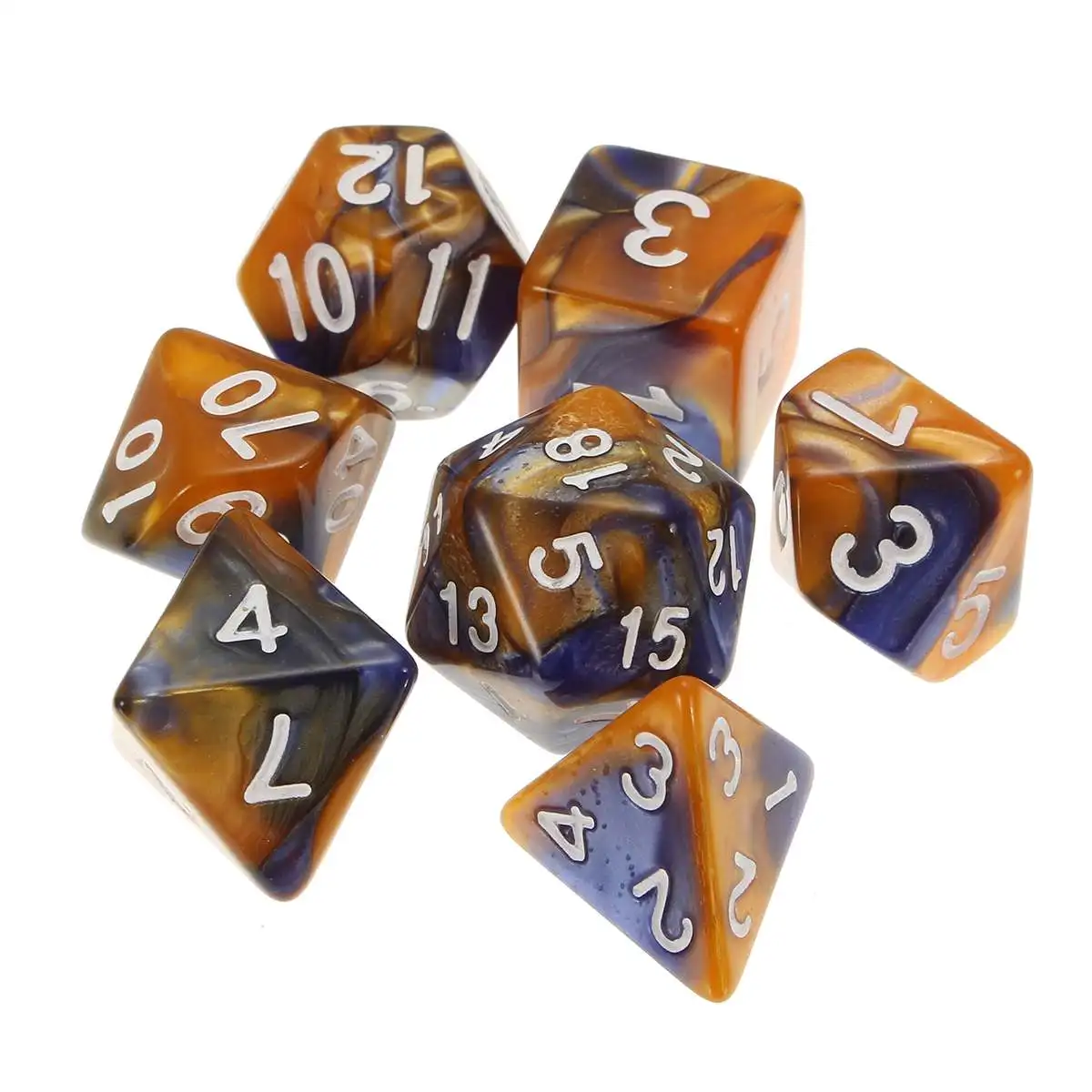 42 шт многогранные кости набор D20 D12 D10 D8 D6 D4 аксессуары для настольной игры+ 6 мешков для DND RPG MTG ролевые Настольная игра