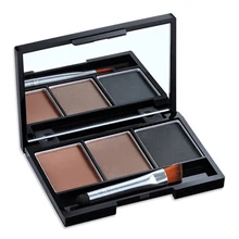 3 цвета/набор пудры для бровей Палитра корректор для бровей Макияж Водонепроницаемый долговечный с кистью для глаз