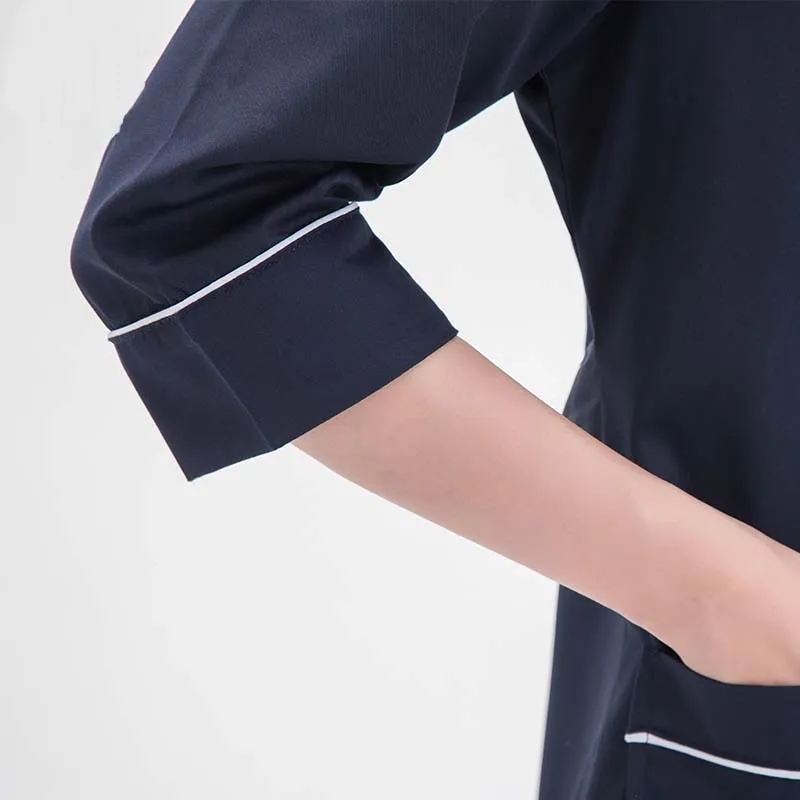 [Комплект] Женская мода 3/4 рукав Lab Coat (макет Wrap)|Лабораторные халаты| |