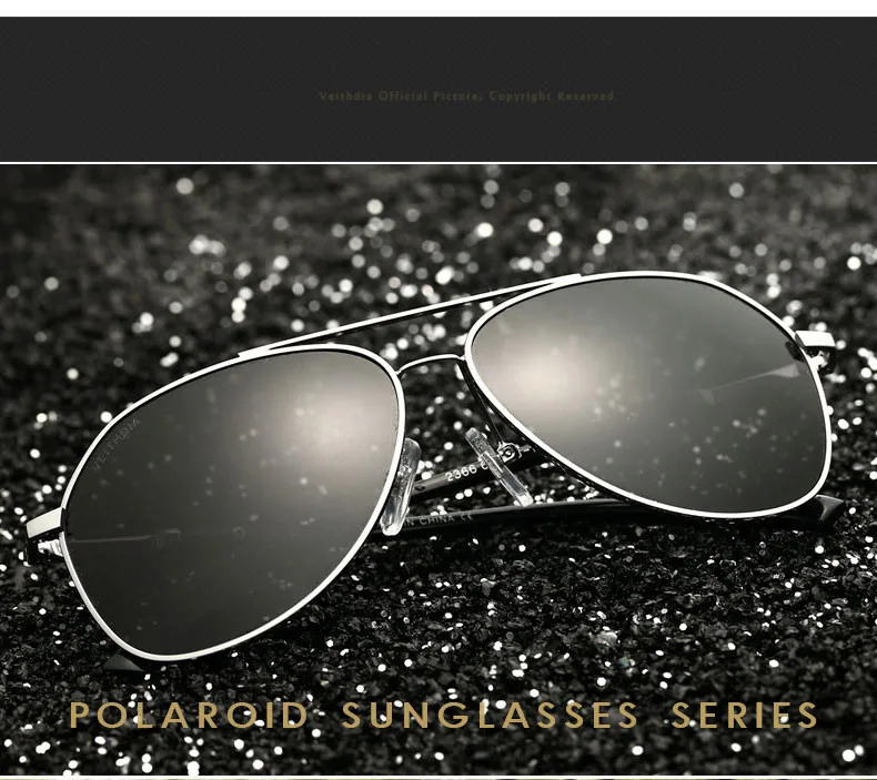 Бренд VEITHDIA, дизайнерские солнцезащитные очки, мужские поляризованные солнцезащитные очки из сплава, мужские очки, аксессуары gafas oculos de sol masculino 2366