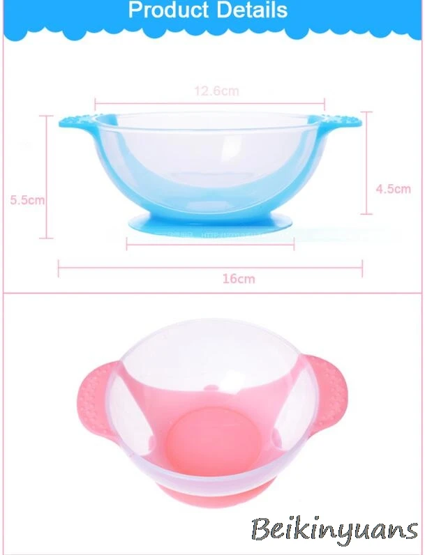 Температура зондирования bean детская посуда ложка еда для использования обучения Посуда Обслуживание тарелка/лоток присоска детская посуда