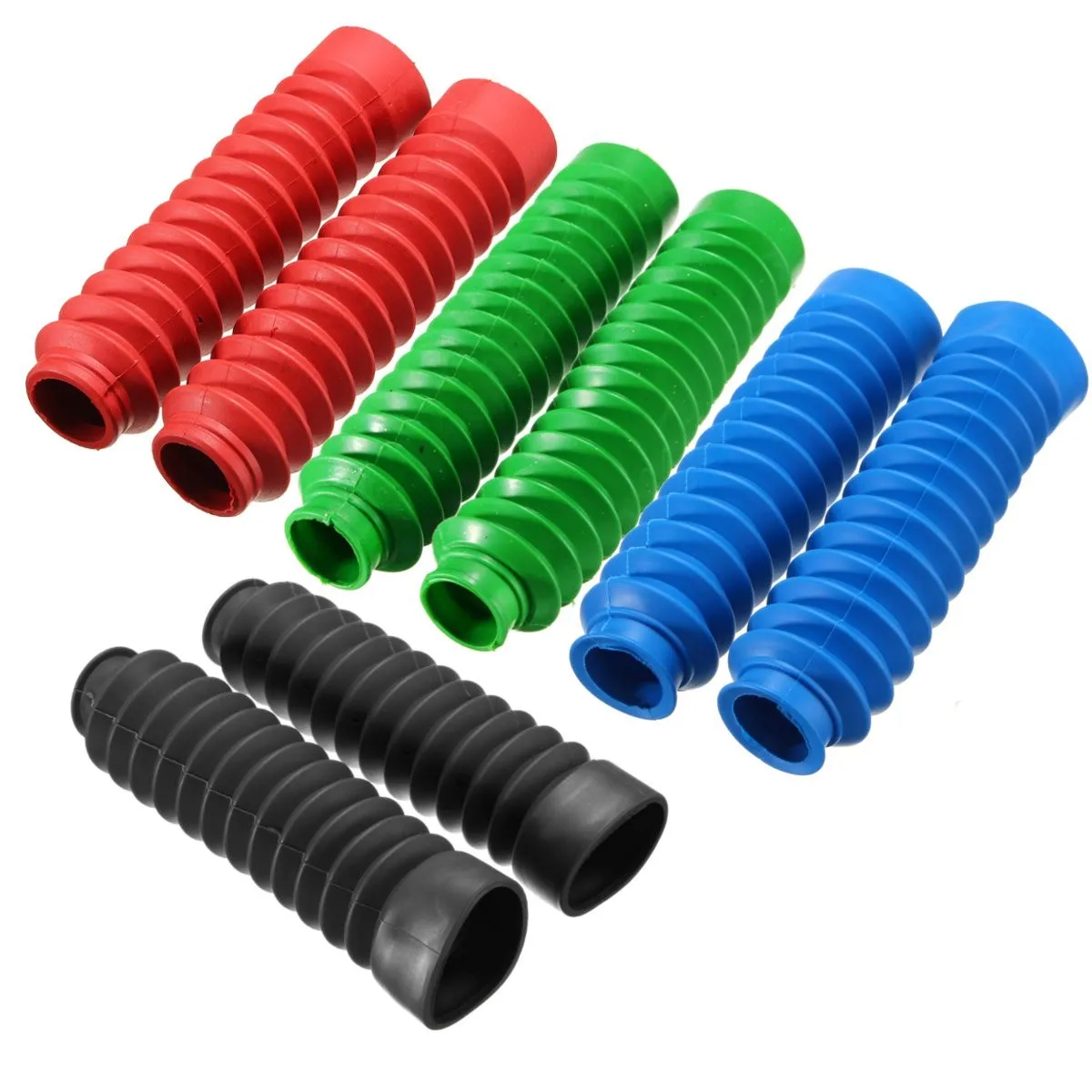 

1 Pair Motorcycle Rubber Front Fork Cover Protector Gaiters Boot Gaitor For Harley Red Black Green Blue