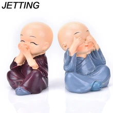 Струйное 4 шт./компл. милые аксессуары для автомобильного интерьера, кукла творческий Майтрея смолы подарки фигурки "Маленькие монахи" маленькие украшения