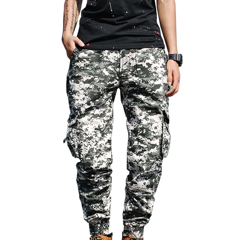

Drop shippinh2018 New Autumn Men Casual Multi Pockets Military Pants Tactical Pants Army Straight Long Trousers 29-38 CYG382