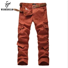 WEONEDREAM мужские брюки повседневные свободные штаны-карго мульти карман карго Брюки Мужская одежда 4 цвета плюс размер 30-40