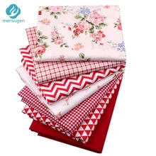 7 шт./лот красный хлопок ткани, Лоскутная Ткань, швейные стеганые ткани для DIY одеяла подушки куклы Одежда Подушки