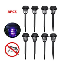 8 шт. электрическая лампа-убийца комаров светодиодный жучок Zapper анти-москитная лампа-убийца лампа ловушка для насекомых-вредителей сад