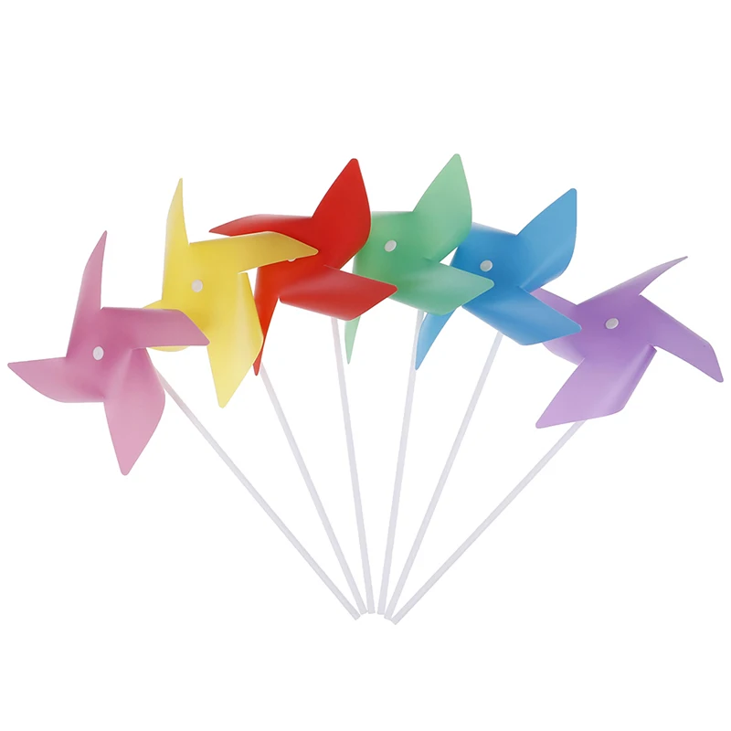 

10pcs/lot Colorful Plastic Windmill Toys Pinwheel Self-assembly Windmill Children's Toy Home Garden Yard Decor Outdoor Gifts