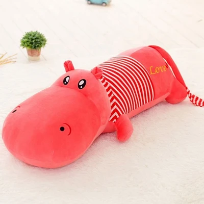 Dorimytrader Cuddly Soft Lying Animal Hippo Plush Pillow Large Stuffed Cartoon Hippos Toy Doll Baby Gift Lover Present 180cm
