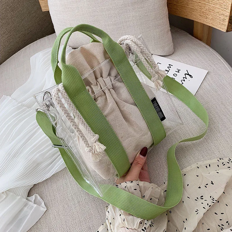 

Brand Originality Design Transparent bag women tide jelly bag Korean version of Joker women's bag shoulder Messenger bag handbag