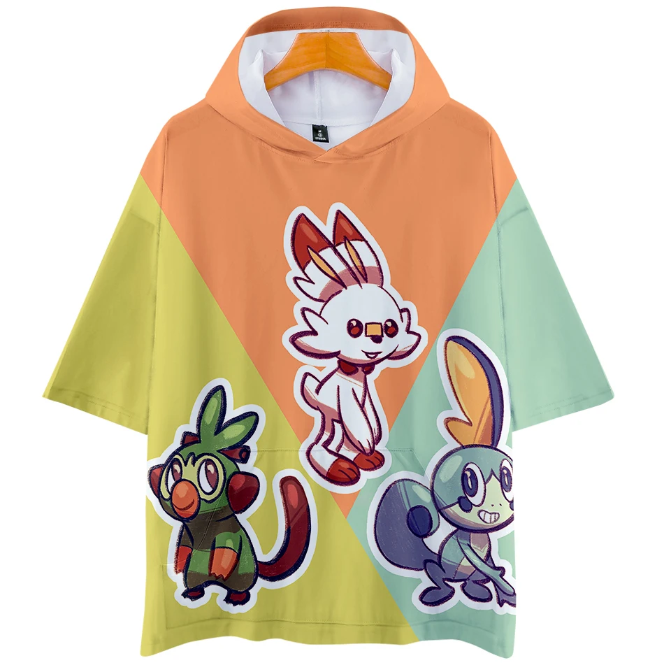 Pokemon Sword and Shield 3D Printed Hooded T-shirts Women/Men Fashion Summer Short Sleeve Tshirts 2019 Hot Sale Tee Shirts