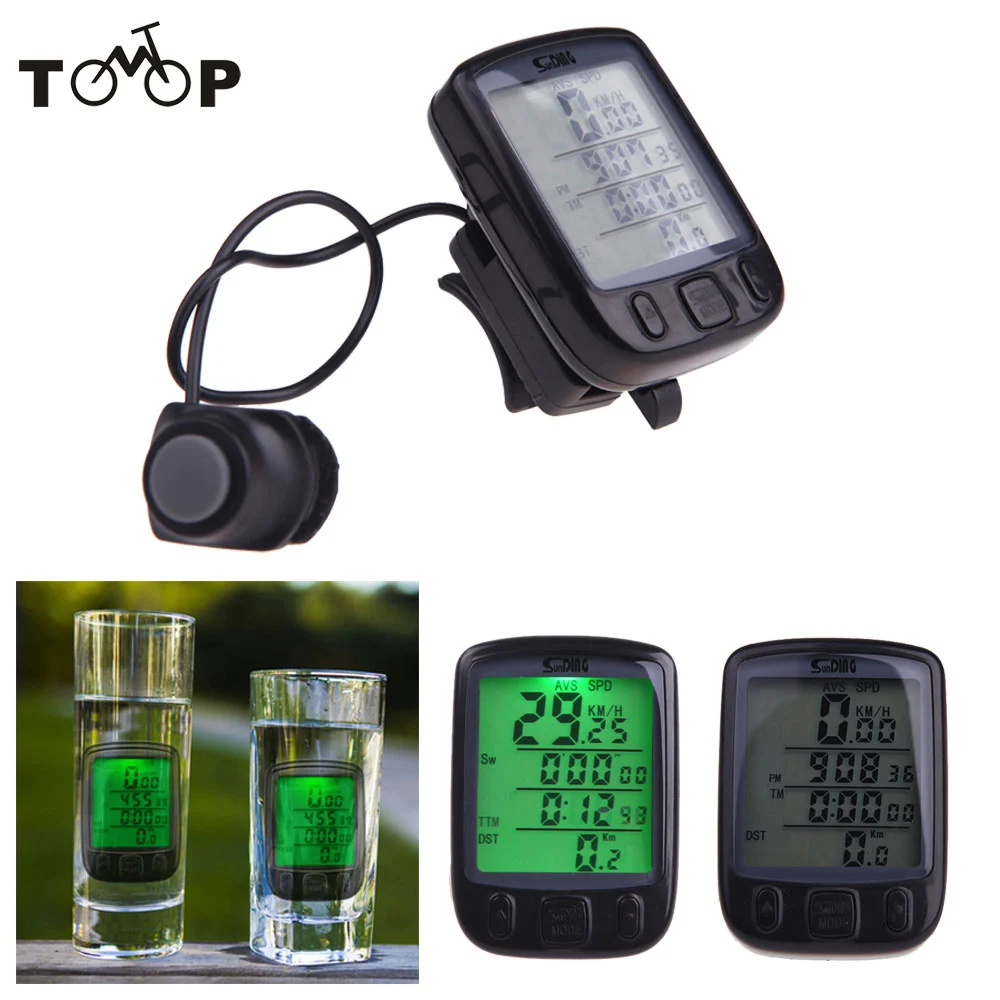 

28 Function Waterproof Wireless LCD Bike Bicycle Cycling Computer Odometer Speedometer Backlight Backlit Computer