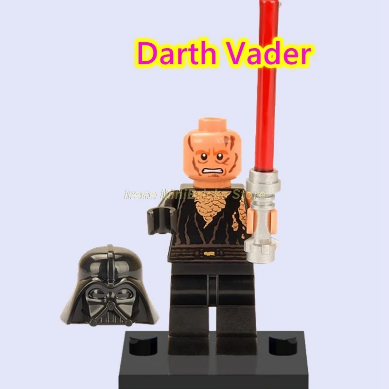 Звездные войны Дарт Вейдер Анакин Скайуокер Obi Wan Kenobi Unduli qui gon Jinn StarWars игрушки для детей строительные блоки Звездные войны - Color: Darth Vader