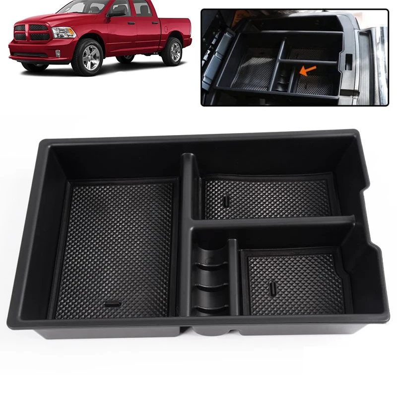 Us 10 42 53 Off Center Console Organizer Armrest Storage Box Tray For Dodge Ram 1500 2009 2010 2011 2012 2013 2014 2018 Car Interior Accessories In