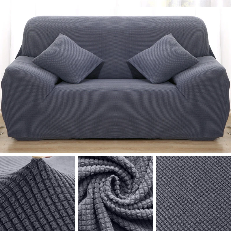 Polar fleece fabric Solid color sofa Cover Washable ...