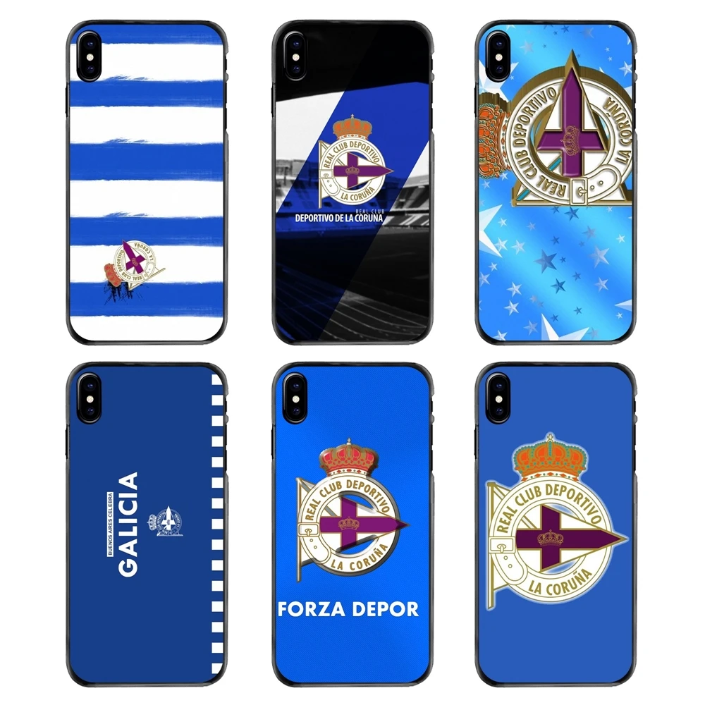 

For iPhone 4 4S 5 5S 5C SE 6 6S 7 8 Plus X XR XS Max iPod Touch 4 5 6 Spain Deportivo La Coruna FC Soccer Logo Phone Shell Cover
