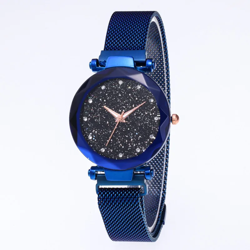 

Luxury Women Watches Magnetic Ladies Bracelet Watch Fashion Rhinestone Starry Sky Waterproof Clock Mesh Band Wrist Watch Relogio
