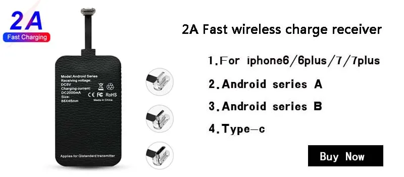 Новое Qi Беспроводное зарядное устройство приемник Быстрая зарядка для беспроводного зарядного устройства коврик катушка для xiaomi huawe iphone samsung телефон тип-c/тип-a