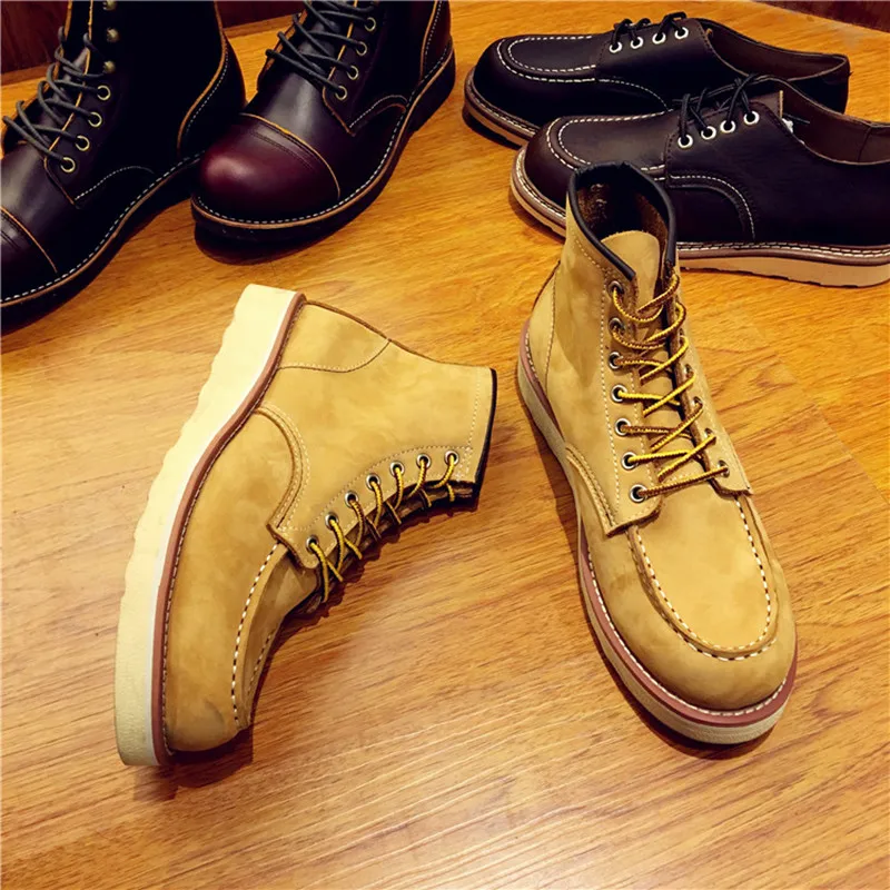 Ceny Vintage Men buty sznurowane buty z prawdziwej skóry skrzydło mężczyźni Handmade podróże służbowe ślubne botki Casual Fashion czerwone buty 875