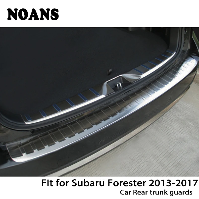 

NOANS For Subaru Forester 2013-2017 Auto Car Rear Trunk Door Bumper Anti Scratch Strips Stainless Steel Accessories