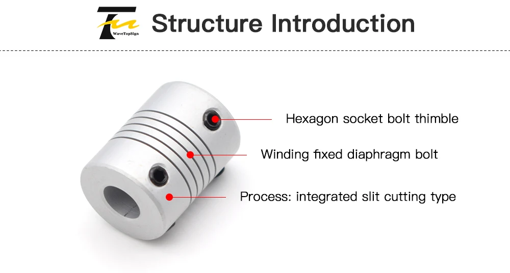 WaveTopSign алюминиевый сплав гибкое соединение энкодера обмотки шагового двигателя муфта D19mm L25mm внутреннее отверстие 4-10 мм