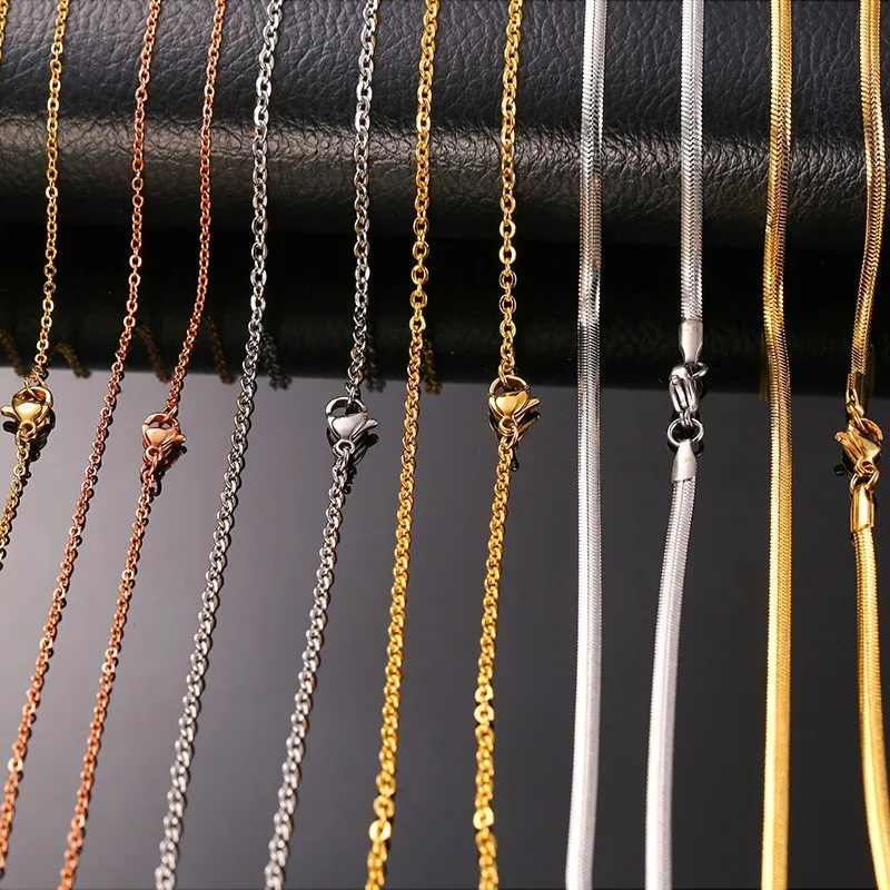 Vnox DIY Link Chain Necklace With Lobster Clasps for Women Jewelry