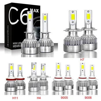 

2Pcs IP68 9V-36V LED Headlight Hi/Lo Kit Bulbs 6000K White 9005/9006/H7/H11/H4 140W 4000LM Long Lifespan Car Fog Lights#293535