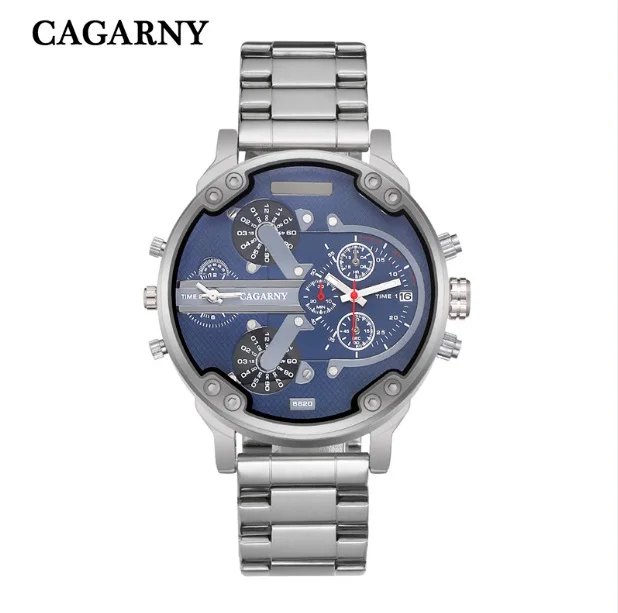 Модные Повседневные часы для мужчин, водонепроницаемые, два раза, кварцевые мужские часы, люксовый бренд, Cagarny relojes hombre,, relogio masculino, новинка - Цвет: 2