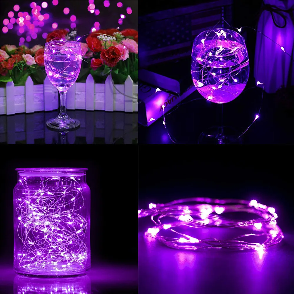

ISHOWTIENDA Battery Operated Mini 10M 100 LEDs Copper Wire String Fairy Lights bright and lasting art deco