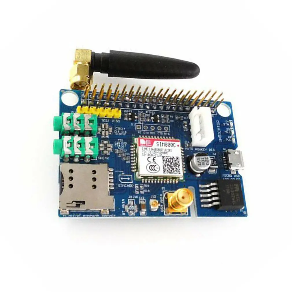 Маленький размер SIM800C GSM GPRS модуль четырехдиапазонная Плата развития Модуль подходит для Raspberry Pi