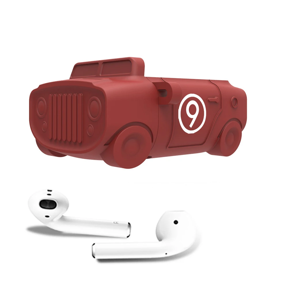 Силиконовый чехол для Apple Airpods Мягкий противоударный чехол для AirPods милый ретро Автомобильная гарнитура чехол не для AirPods 2 защитный чехол