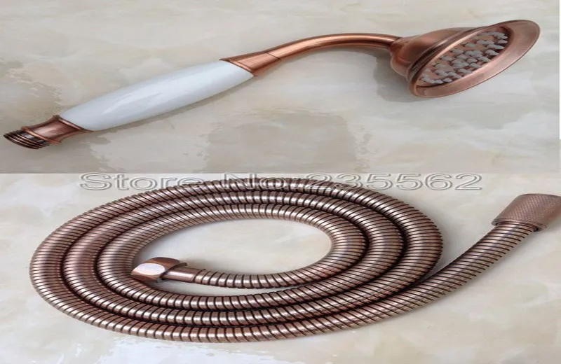 Home & Garden Antique Red Copper Bathroom Handheld Shower Head with 1