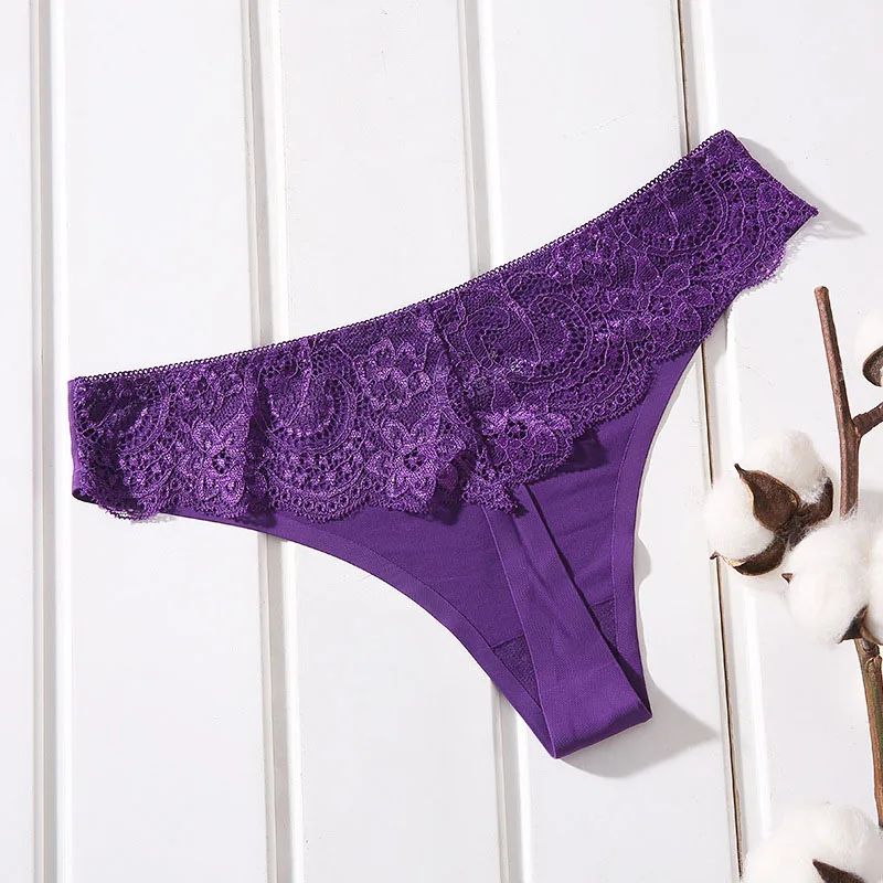 Ladies Underwear Woman Panties Sexy Lace Plus Size Panty Transparent Low-Rise Cotton Thongs G String Female Briefs Intimates (12)